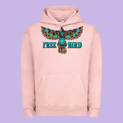 Turquoise Freebird Urban Hoodie Designed By Ranaportraitstore