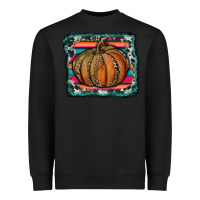 Black leopard pumpkin with serape background Heavyweight Sweatshirt - RanaPortraitStore