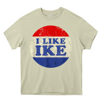 Mossy i like ike political button vintage distressed Heavy Core Tee - baoMotion