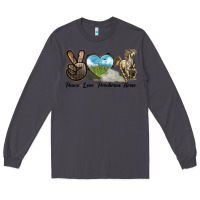 Smoke Peace Love Percheron Horse Long Sleeve Tee - LillyAllenDesigns