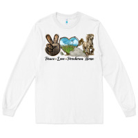 White Peace Love Percheron Horse Long Sleeve Tee - LillyAllenDesigns