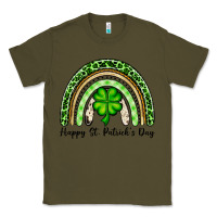 Army Green Happy St. Patrick's Day rainbow Classic Tee - OliviaCreatesArt