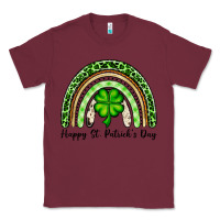 Burgundy Happy St. Patrick's Day rainbow Classic Tee - OliviaCreatesArt