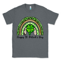 Charcoal Heather Happy St. Patrick's Day rainbow Classic Tee - OliviaCreatesArt