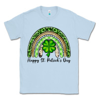 Dusty Blue Happy St. Patrick's Day rainbow Classic Tee - OliviaCreatesArt