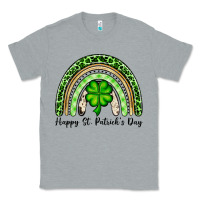 Heather Grey Happy St. Patrick's Day rainbow Classic Tee - OliviaCreatesArt