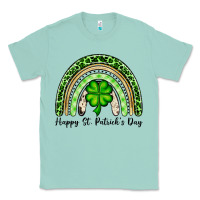 Seafoam Happy St. Patrick's Day rainbow Classic Tee - OliviaCreatesArt