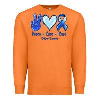 Carrot Peace Love Cure Colon Cancer Premium Sweatshirt - Jasminsmagicworld