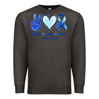 Smoke Peace Love Cure Colon Cancer Premium Sweatshirt - Jasminsmagicworld