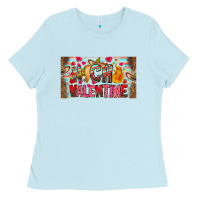 Baby Blue Nach Valentine Ladies Tee - CowhideDigitalArt