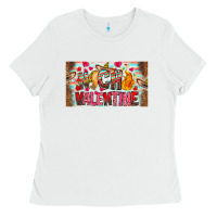White Nach Valentine Ladies Tee - CowhideDigitalArt