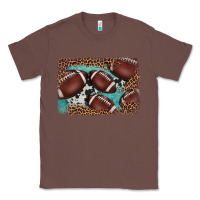Chestnut American football leopard cowhide turquoise  leather background Classic Tee - BarkalooDesign
