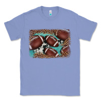 Colony Blue American football leopard cowhide turquoise  leather background Classic Tee - BarkalooDesign