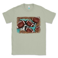 Matcha American football leopard cowhide turquoise  leather background Classic Tee - BarkalooDesign