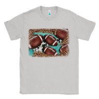 American Football Leopard Cowhide Turquoise  Leather Background Classic Tee | Teevron
