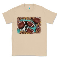 Mushroom American football leopard cowhide turquoise  leather background Classic Tee - BarkalooDesign