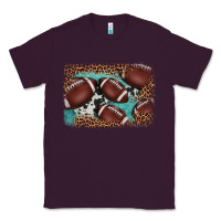 Plum American football leopard cowhide turquoise  leather background Classic Tee - BarkalooDesign