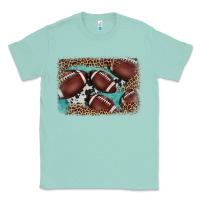 Seafoam American football leopard cowhide turquoise  leather background Classic Tee - BarkalooDesign