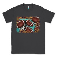 Smoke American football leopard cowhide turquoise  leather background Classic Tee - BarkalooDesign