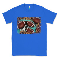 True Royal American football leopard cowhide turquoise  leather background Classic Tee - BarkalooDesign
