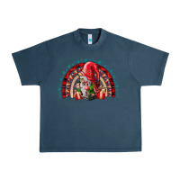 Midnight Navy Christmas Gnome Urban Heavy Tee - CowhideDigitalArt