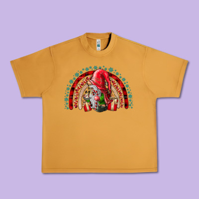 Christmas Gnome Urban Heavy Tee Designed By Cowhidedigitalart