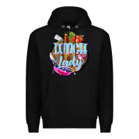 Black western lunch lady Premium Hoodie - BarkalooDesign