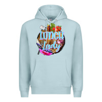 Blue Mist western lunch lady Premium Hoodie - BarkalooDesign