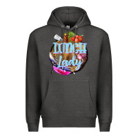 Charcoal Heather western lunch lady Premium Hoodie - BarkalooDesign