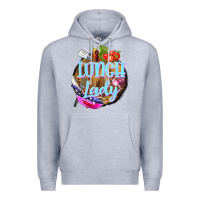 Heather Grey western lunch lady Premium Hoodie - BarkalooDesign