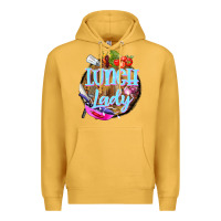 Mustard western lunch lady Premium Hoodie - BarkalooDesign
