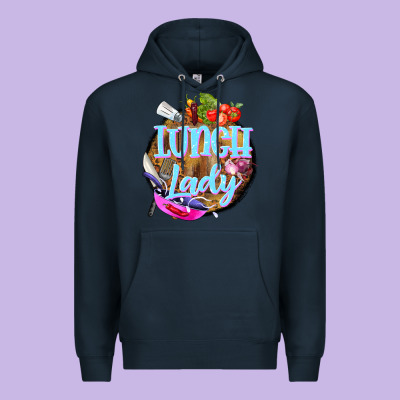 Western Lunch Lady Premium Hoodie Designed By Barkaloodesign