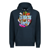 Navy western lunch lady Premium Hoodie - BarkalooDesign