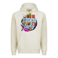 Oatmeal Heather western lunch lady Premium Hoodie - BarkalooDesign
