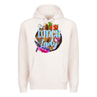 Pale Pink western lunch lady Premium Hoodie - BarkalooDesign