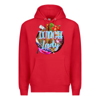 Red western lunch lady Premium Hoodie - BarkalooDesign
