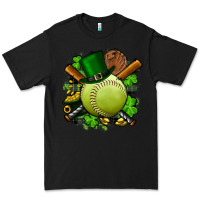 Black st.patrick's day softball Premium Tee - FaDigitalArtStudio