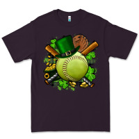 Plum st.patrick's day softball Premium Tee - FaDigitalArtStudio