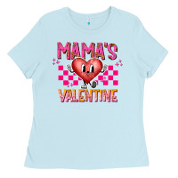 Baby Blue Mamas Valentine Ladies Tee - CowhideDigitalArt