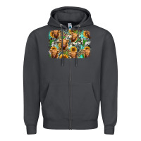 Smoke highland cow western background Zipper Hoodie - Jasminsmagicworld
