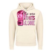 Vintage Artic Breast cancer no one fights alone boxing Vintage Hoodie - Artiststas