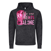 Vintage Black Breast cancer no one fights alone boxing Vintage Hoodie - Artiststas