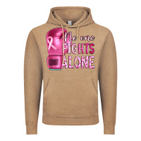 Vintage Coffee Breast cancer no one fights alone boxing Vintage Hoodie - Artiststas
