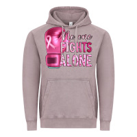 Vintage Zinc Breast cancer no one fights alone boxing Vintage Hoodie - Artiststas
