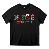 Black christmas nurse Heavy Core Tee - RanaPortraitStore