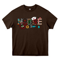 Chocolate Brown christmas nurse Heavy Core Tee - RanaPortraitStore