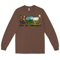 Chestnut Peace Love Cashmere Goat Long Sleeve Tee - LillyAllenDesigns