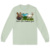 Matcha Peace Love Cashmere Goat Long Sleeve Tee - LillyAllenDesigns