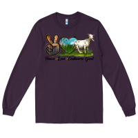 Plum Peace Love Cashmere Goat Long Sleeve Tee - LillyAllenDesigns