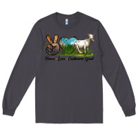 Smoke Peace Love Cashmere Goat Long Sleeve Tee - LillyAllenDesigns